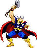 Thor: 2017 scratch-made, MvC Mjolnir raise pose, classic outfit