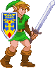 Link: 2020, Zelda II side view stance