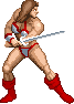 Tyris Flare: 2001 arcade sprite resized and edited to 90s fighting game scale