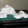Diorama work, styrofoam leftover ground bases to apply Sculptamold later