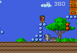 Sadly, this wasn't the last time Alex Kidd's progress was stopped by a hedgehog.