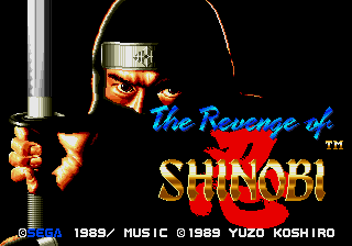 original title screen for the Revenge of Shinobi