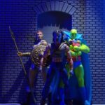 Masterverse Teela, NECA Comic Casey Jones, McFarlane Toys Martian Manhunter on a Wall XD all-gray street background