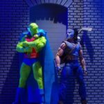 McFarlane Toys Martian Manhunter and NECA Comic-style Casey Jones on a section of WallXD background.