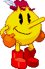 Pac-Man: 2026, JPN long nose, Pac-Land idle stance, with hat