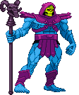 Skeletor: 2026, combines new 2026 MotU male sprite base parts with 2021 Havoc Staff pose parts